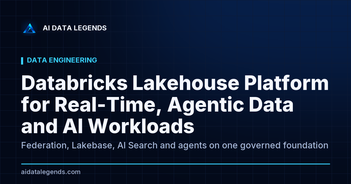 Databricks Lakehouse Platform for Real-Time, Agentic Data and AI Workloads